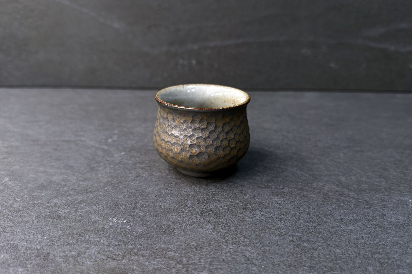 Gilded Hammered Tea Bowl