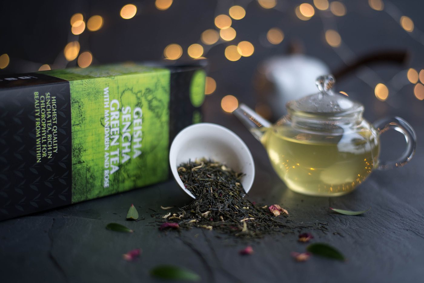 Geisha Sencha Green Tea with Mandarin and Rose