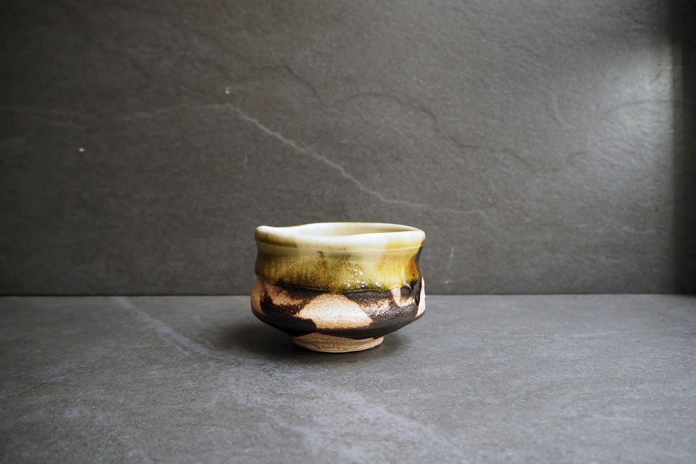 Kuro Oribe Green Matcha Tea Bowl