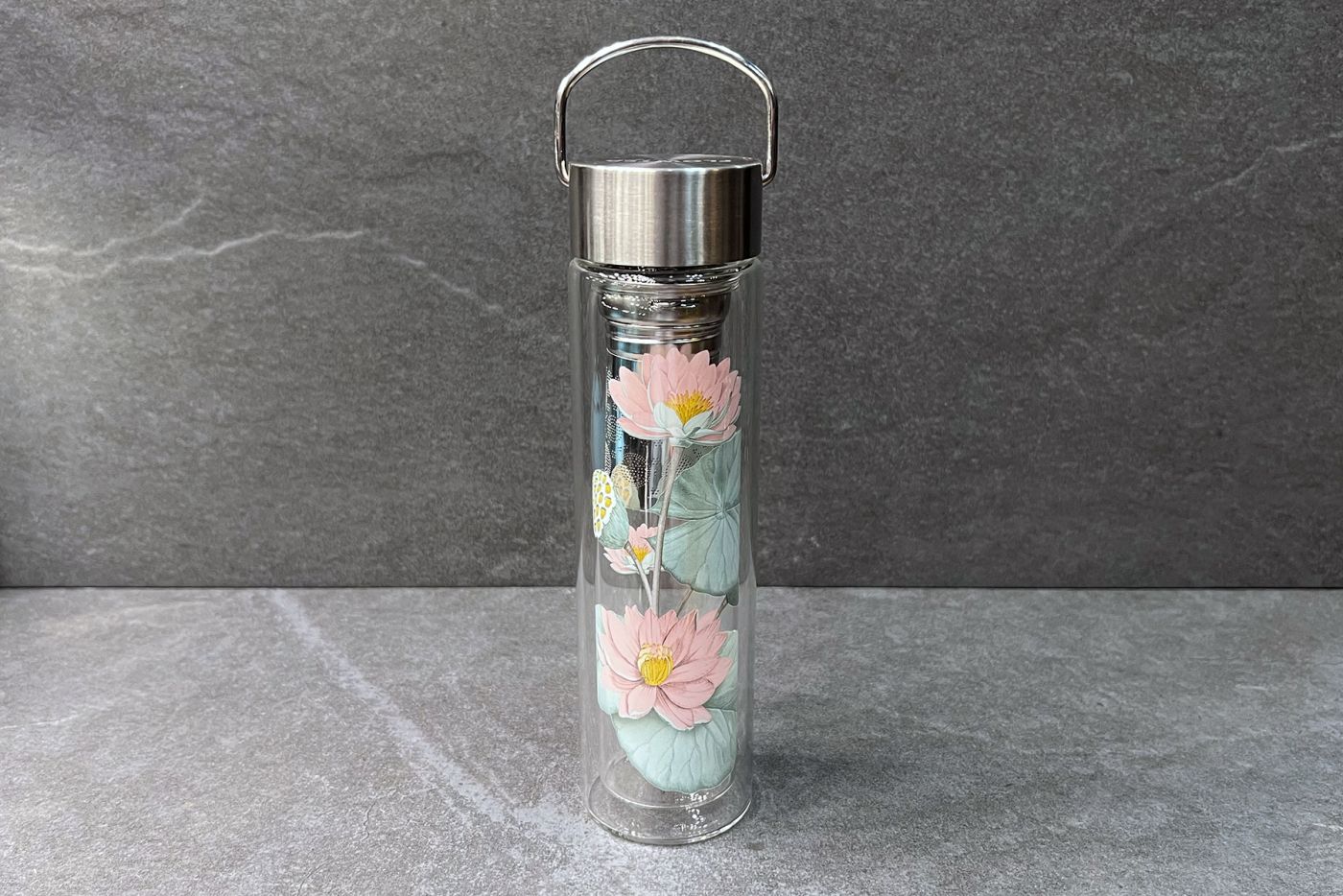 Padma Glass Infuser Tea Flask with Sleeve