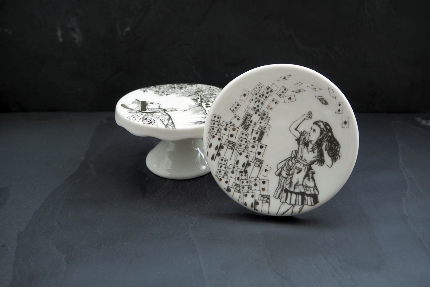 Alice in Wonderland Mini Cake Stand Set of 2