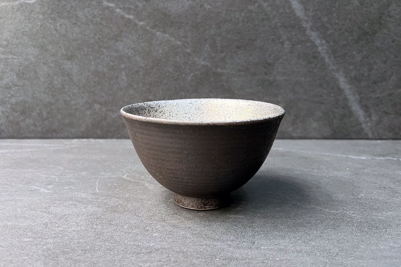 Medaru Silver Matcha Tea Bowl