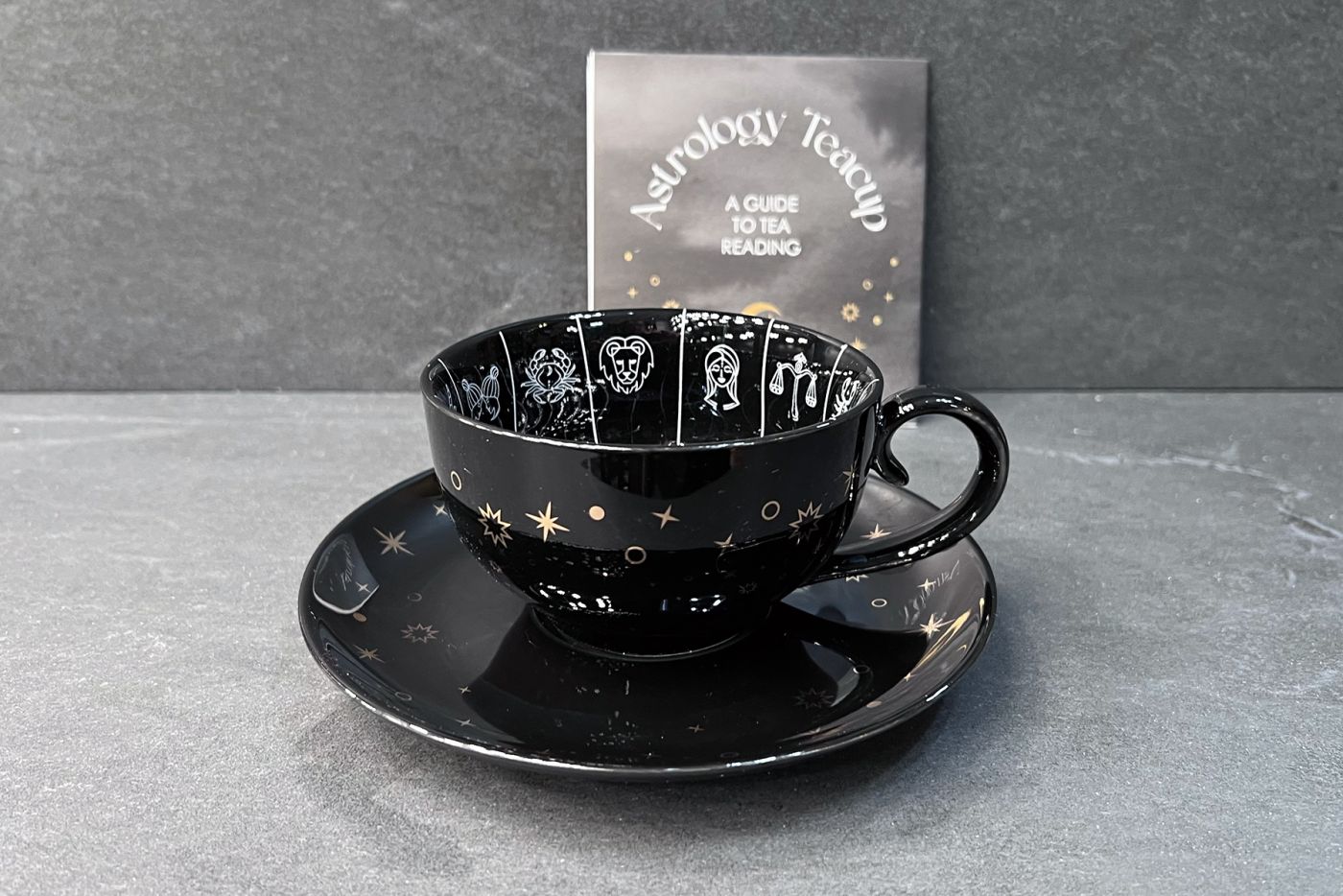 Black Fortune Teller's Tea Cup and Saucer