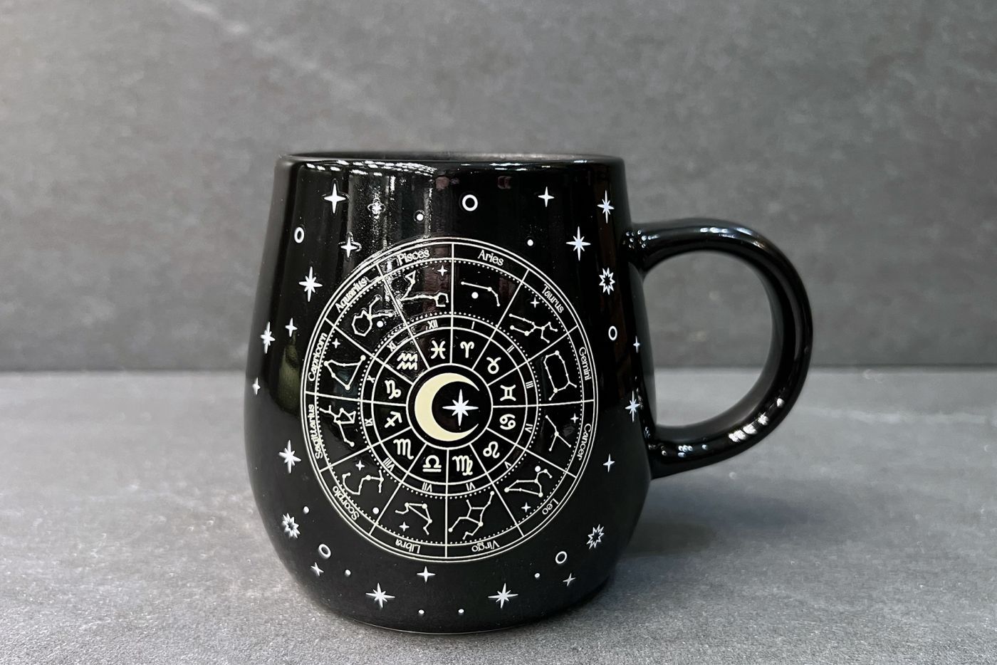 Astrology Wheel Heat Change Mug Black