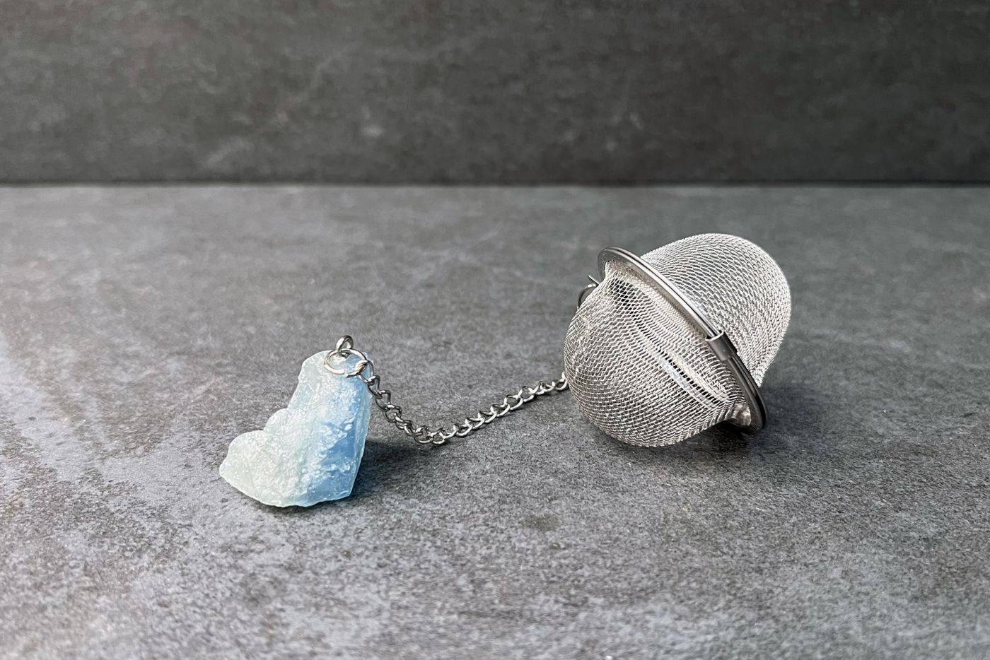 Aquamarine Gemstone Tea Infuser Ball