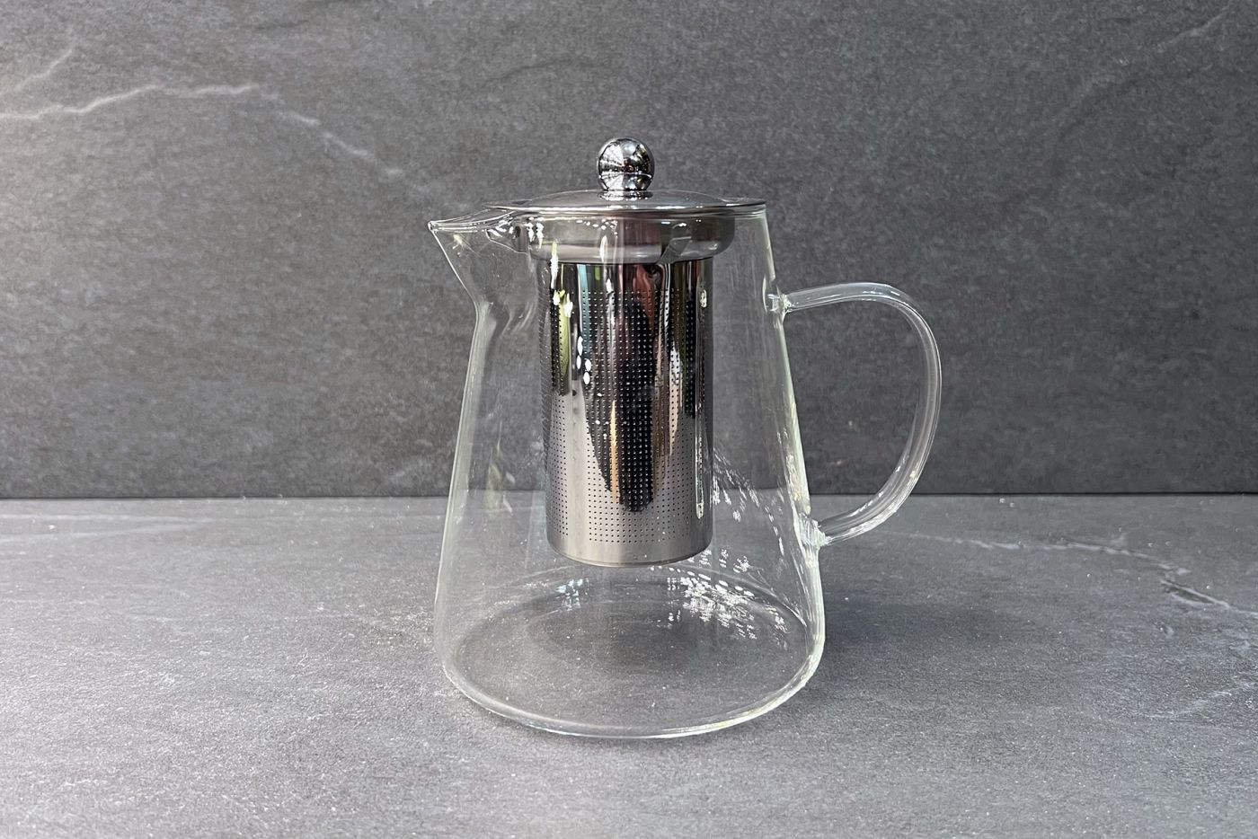 Flask Shaped Glass Infuser Teapot 950ml