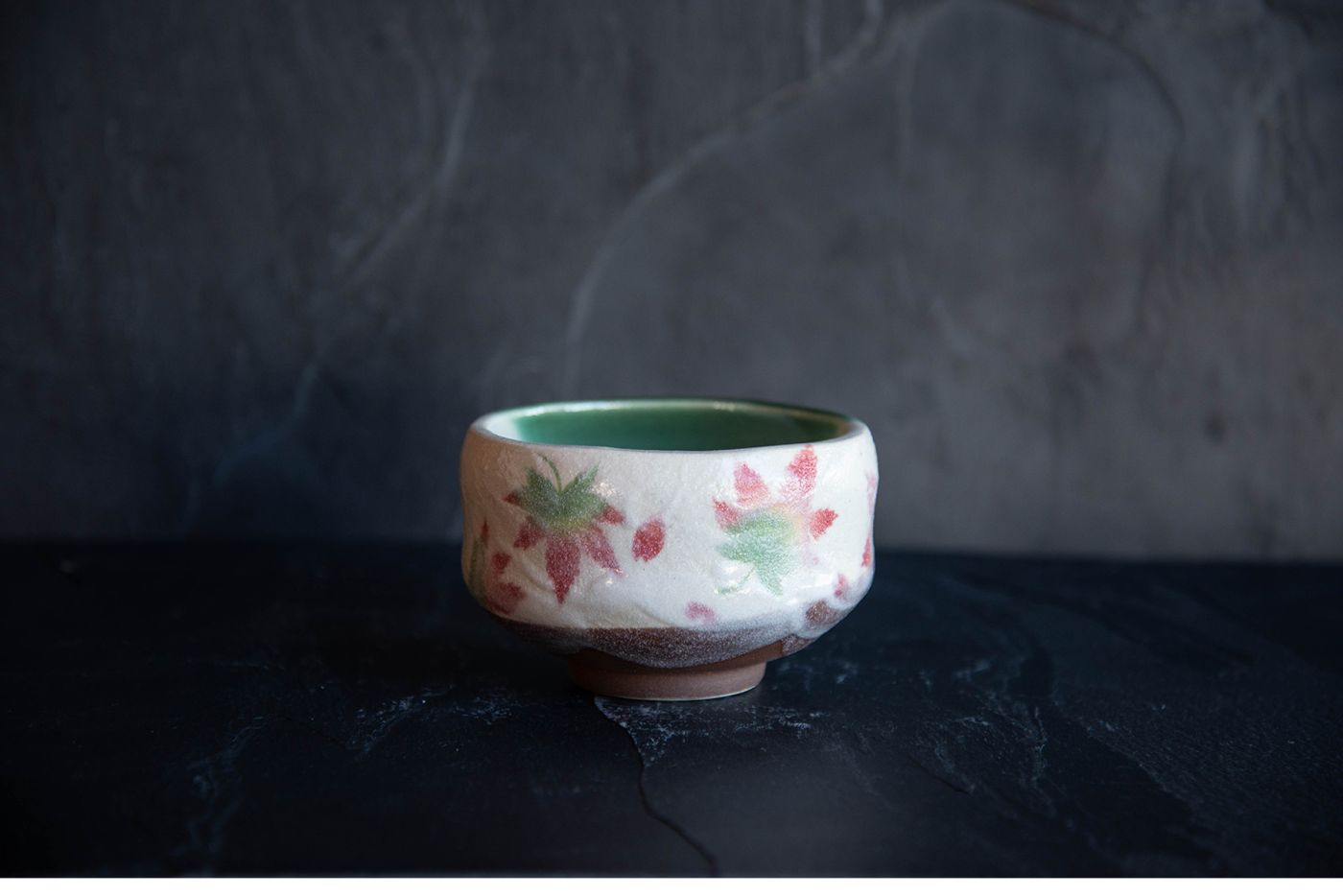 Momiji Maple Leaf Matcha Tea Bowl