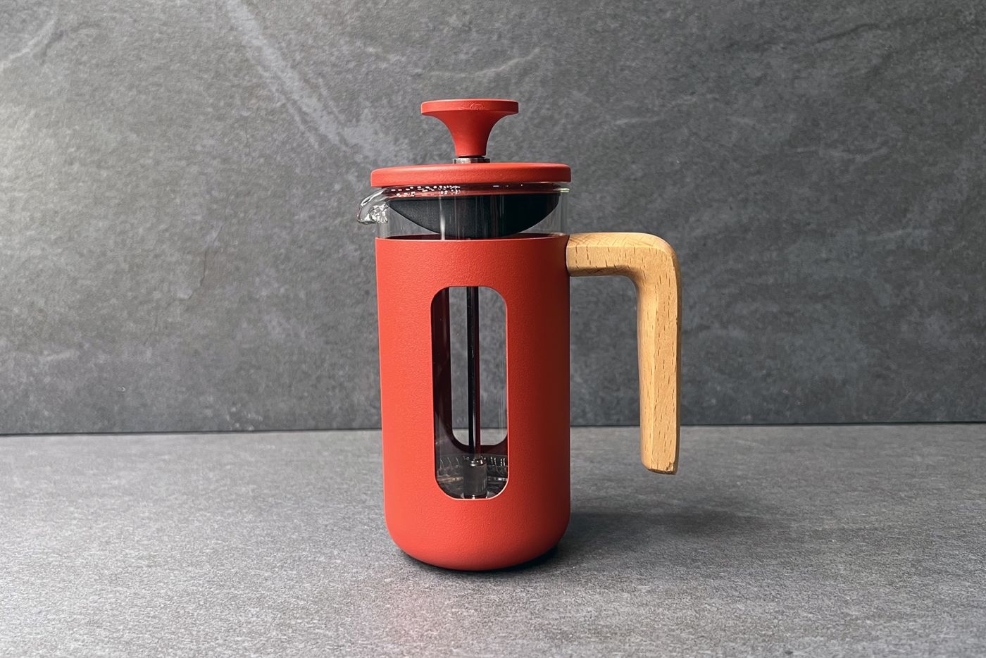 New Pisa 3 Cup Matt Red Cafetiere