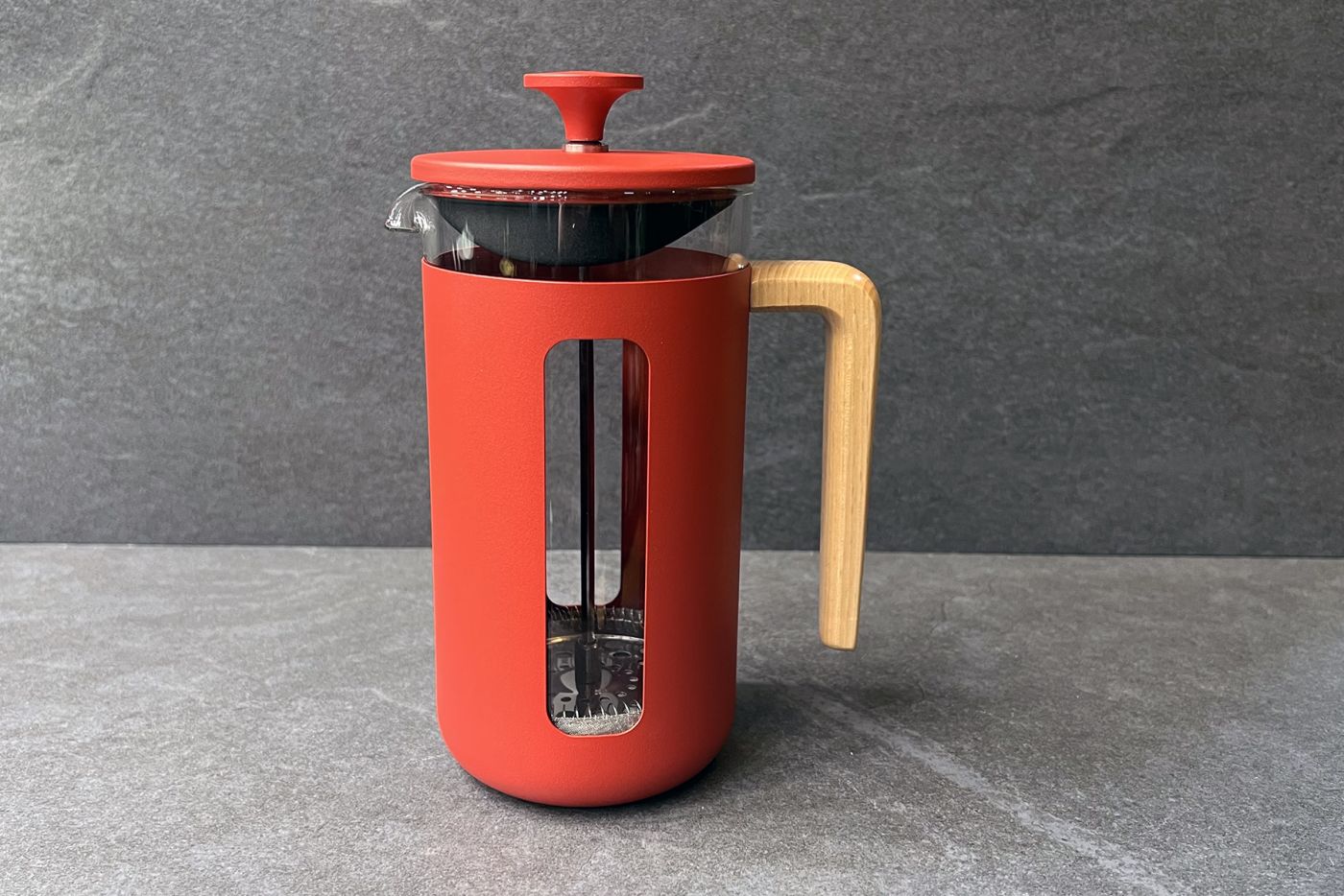 New Pisa 8 Cup Matt Red Cafetiere