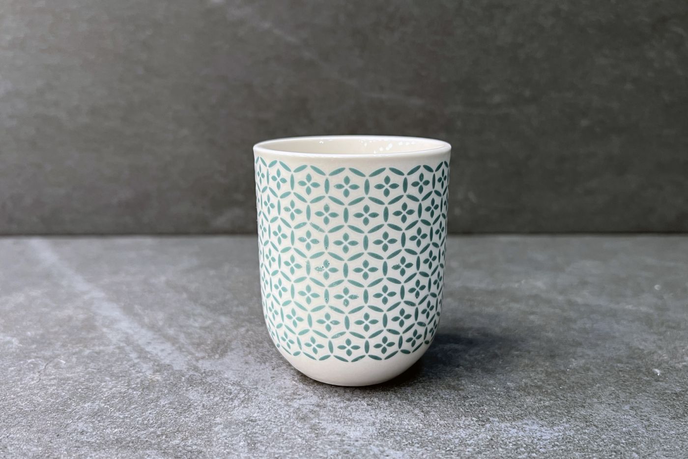 Green Mosaic Patterned Traditional Tea Cup