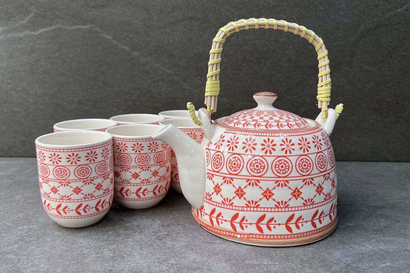 Amber Traditional Chinese Tea Set with Cups