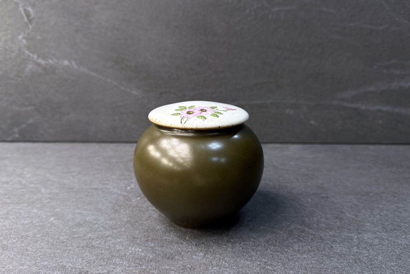 Green Ceramic Tea Caddy
