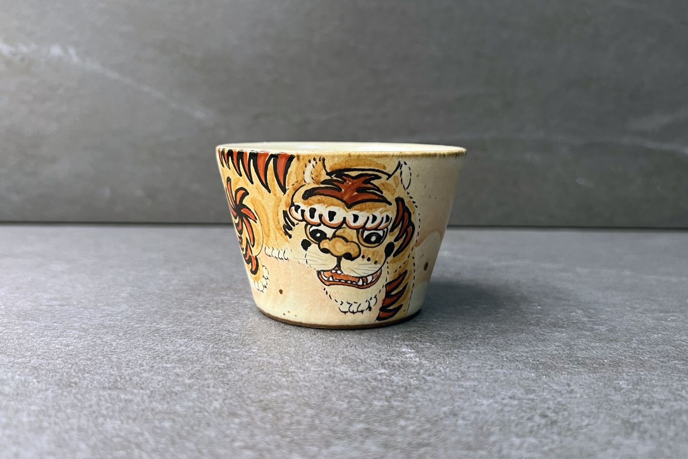 Hand Painted Year of the Tiger Tea Bowl