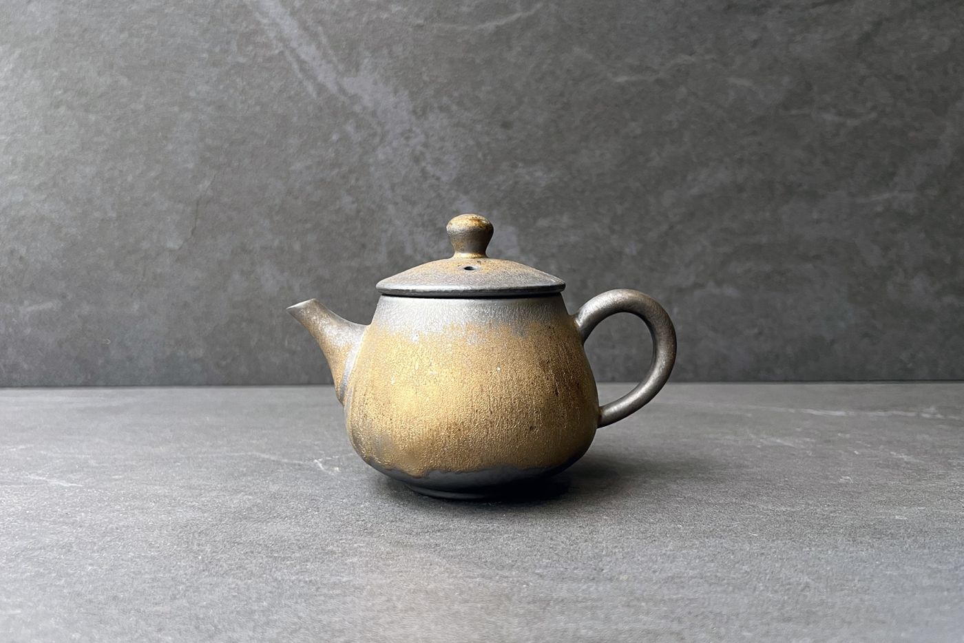 Mineral Japanese Teapot with Metallic Glaze
