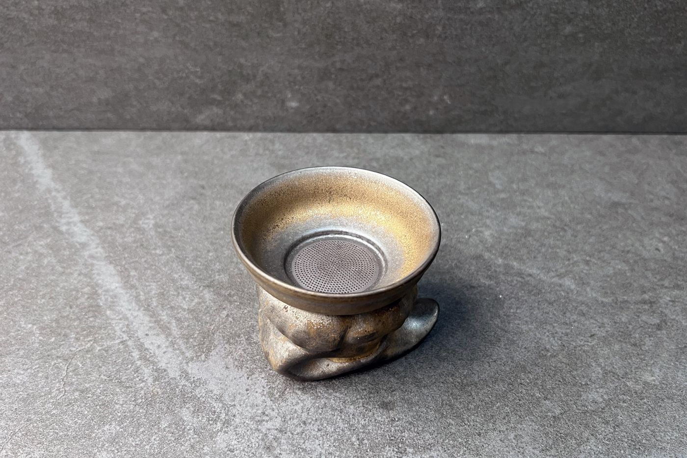 Metallic Glaze Tea Strainer
