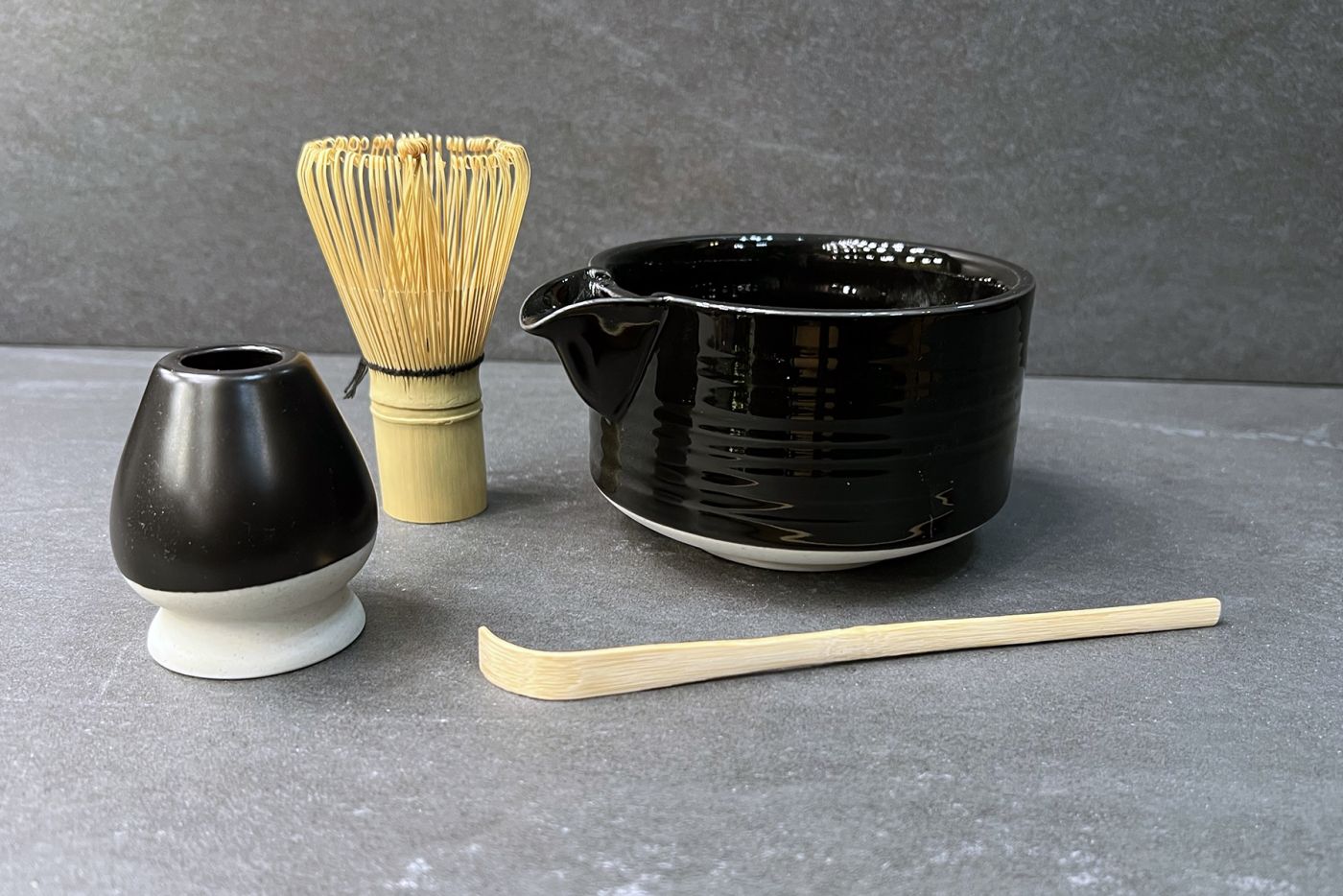 Gloss Black Matcha Tea Set