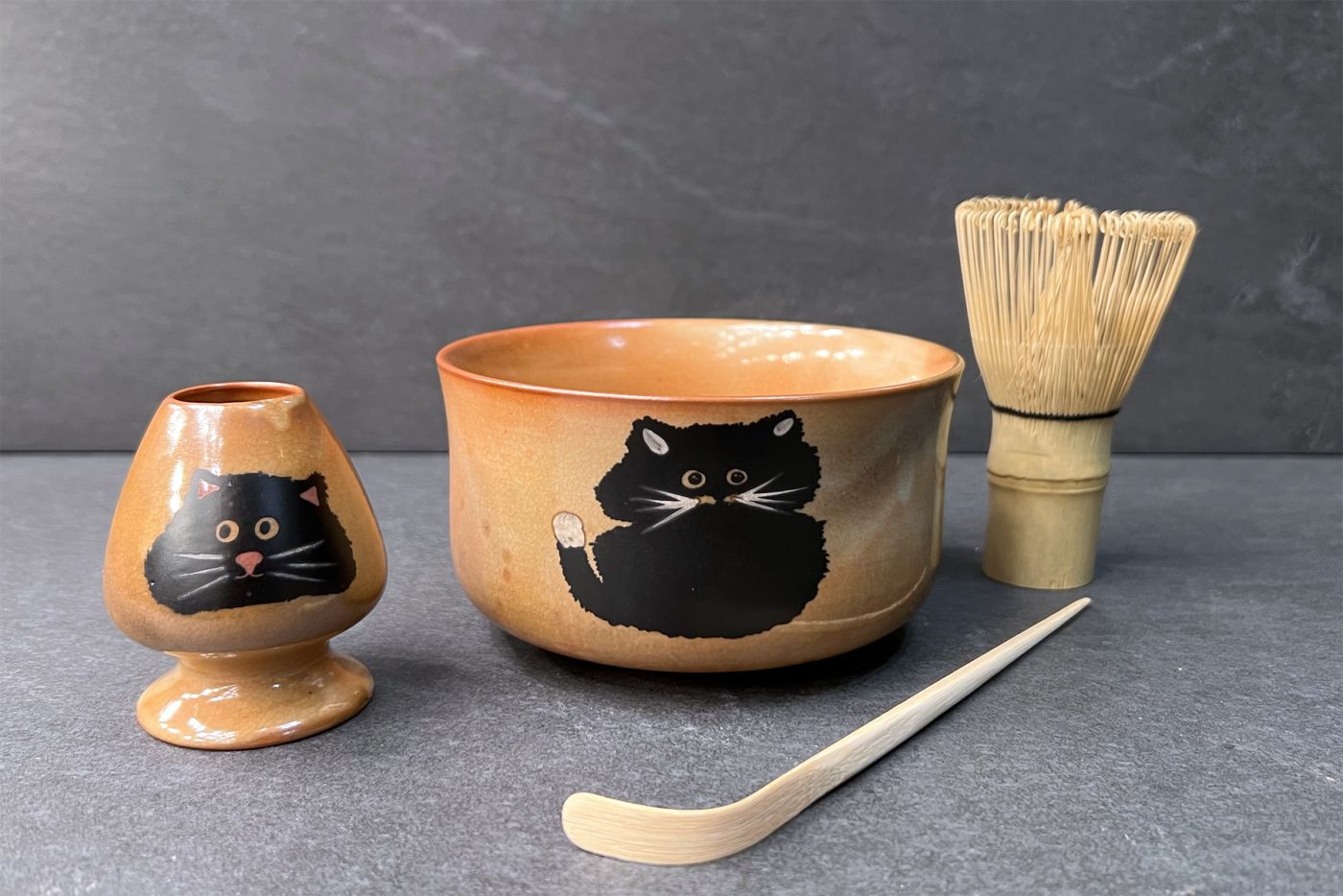 Black Cat 1 Deep Matcha Tea Set