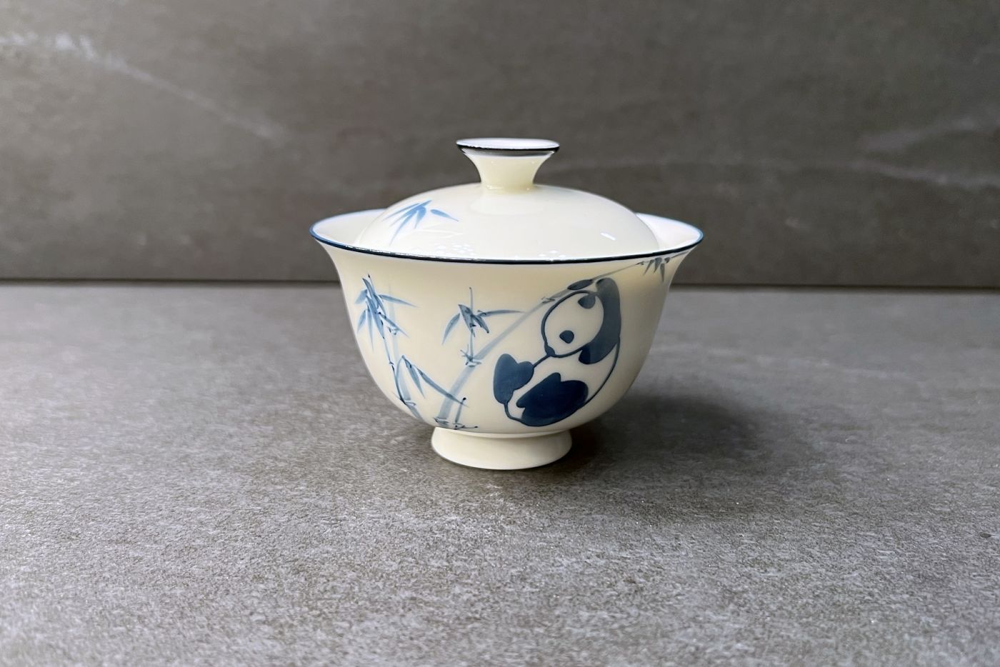 Handpainted Panda Gaiwan Tea Set