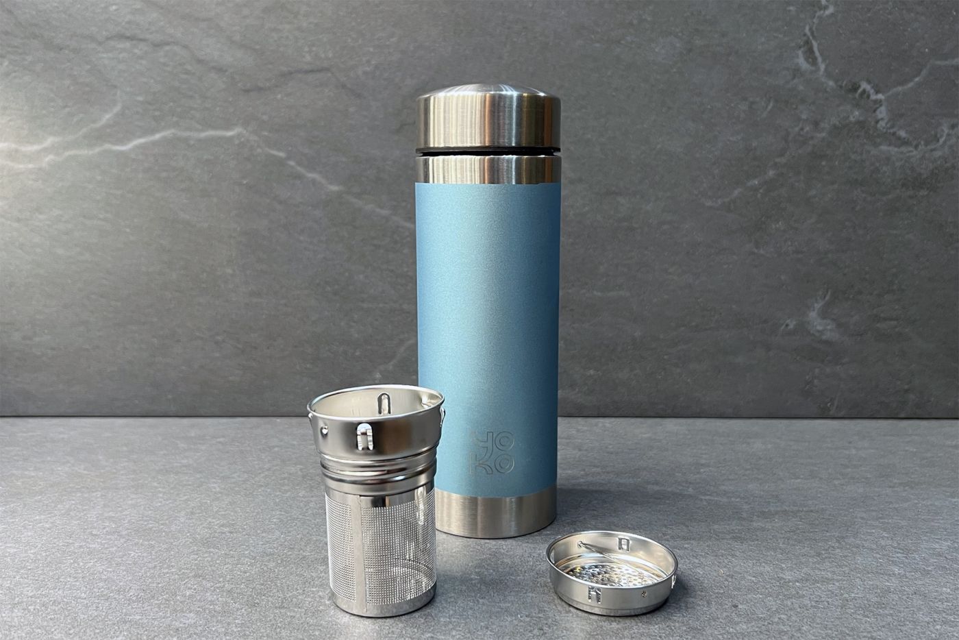 Sky Blue Thermos Tea Infuser 350ml