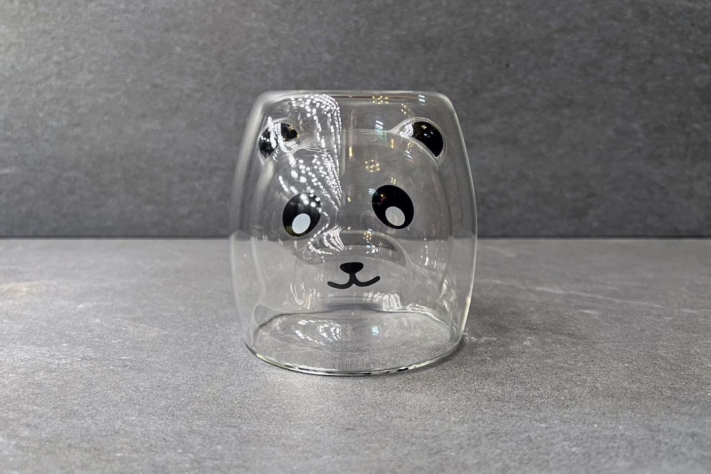 Panda Bear Double Walled Glass Mug