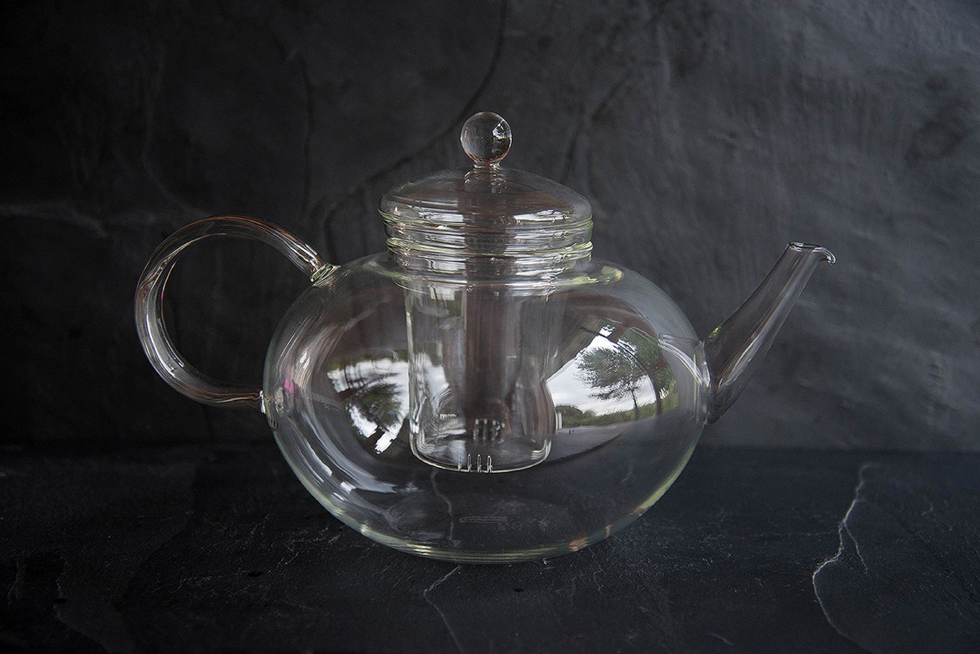 Big Thunderbolt Glass Teapot
