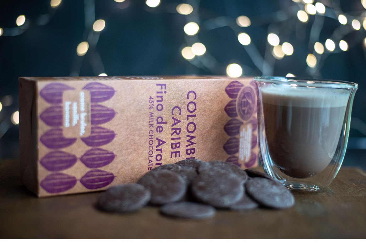Colombia Caribe Milk Chocolate Buttons 45% 200g