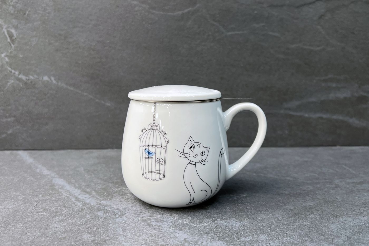 Cats and Birds Infuser Mug 0.42L