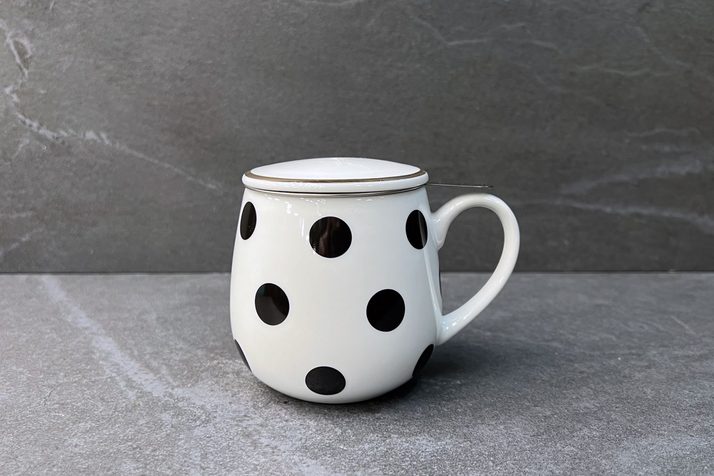 Black Dots Infuser Mug 0.42L