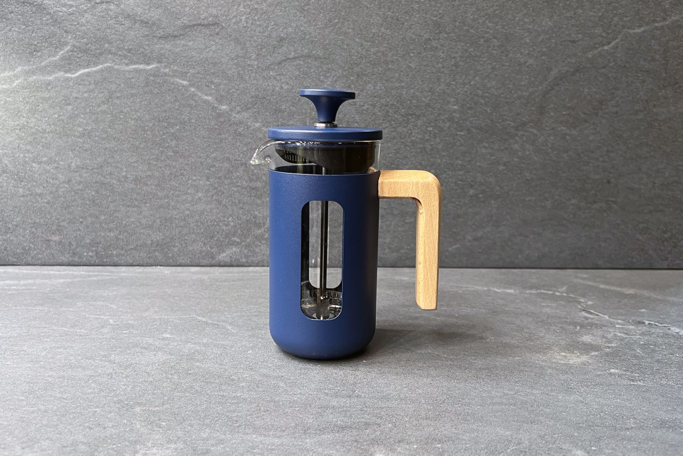 New Pisa 3 Cup Navy Blue Cafetiere