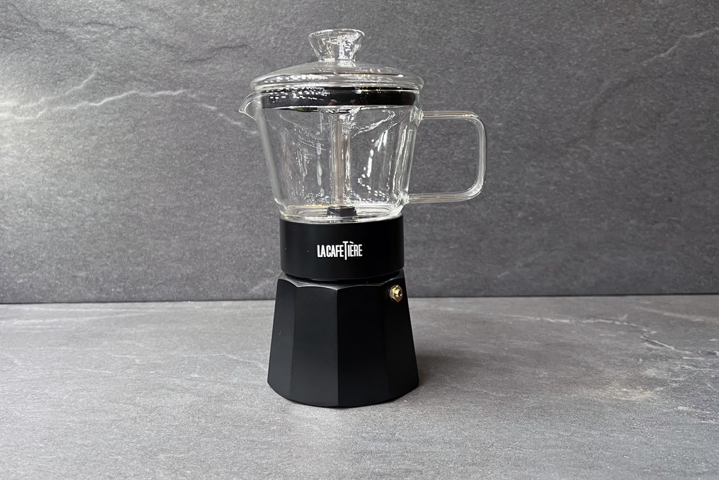 Verona Black and Glass Espresso Maker 6 Cup
