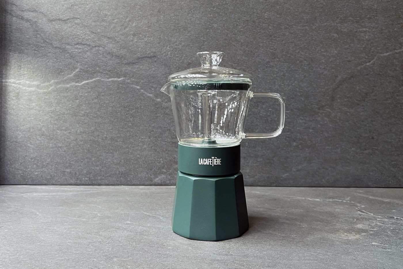 Verona Green and Glass Espresso Maker 6 Cup
