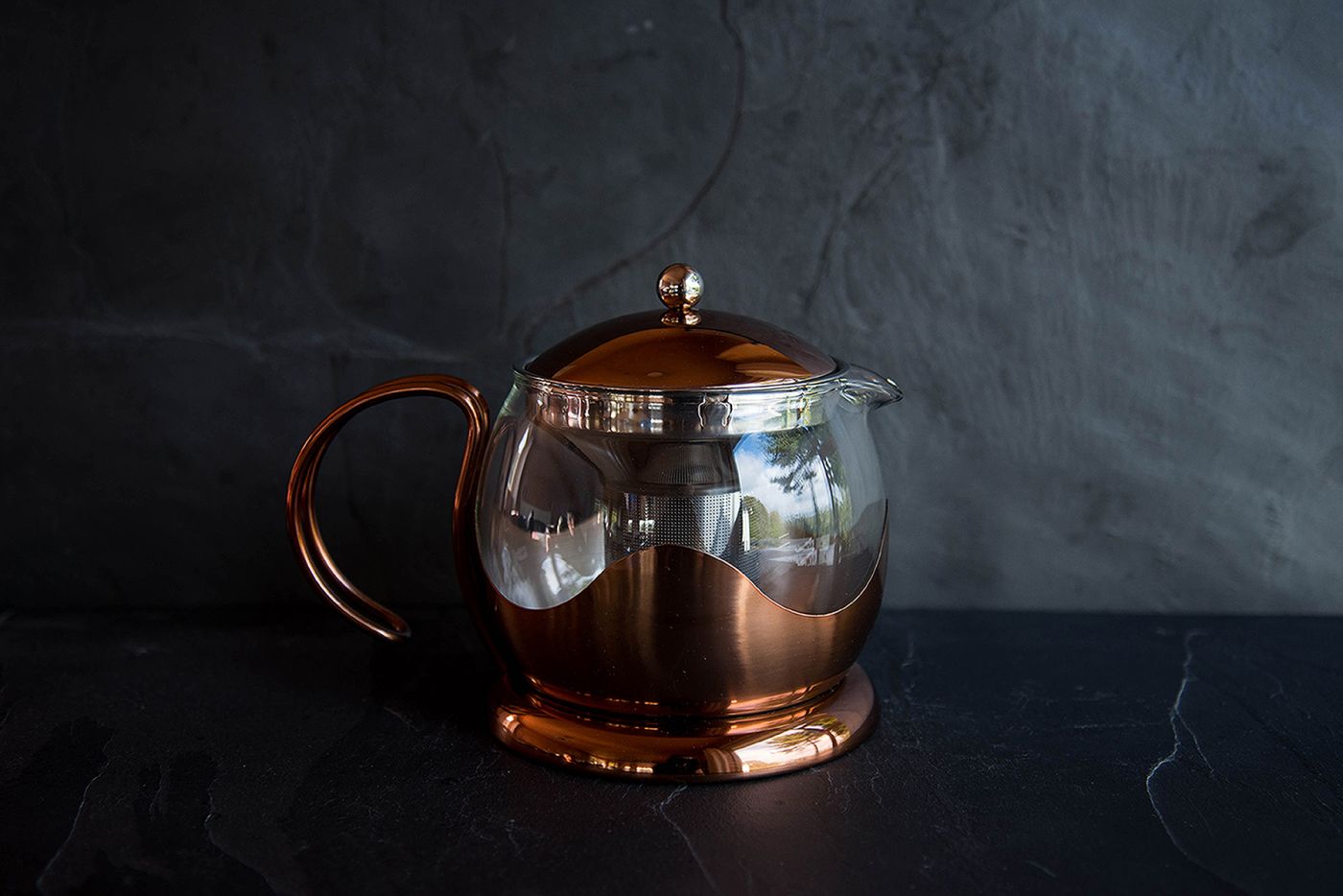Izmir 4 Cup Copper Infuser Teapot