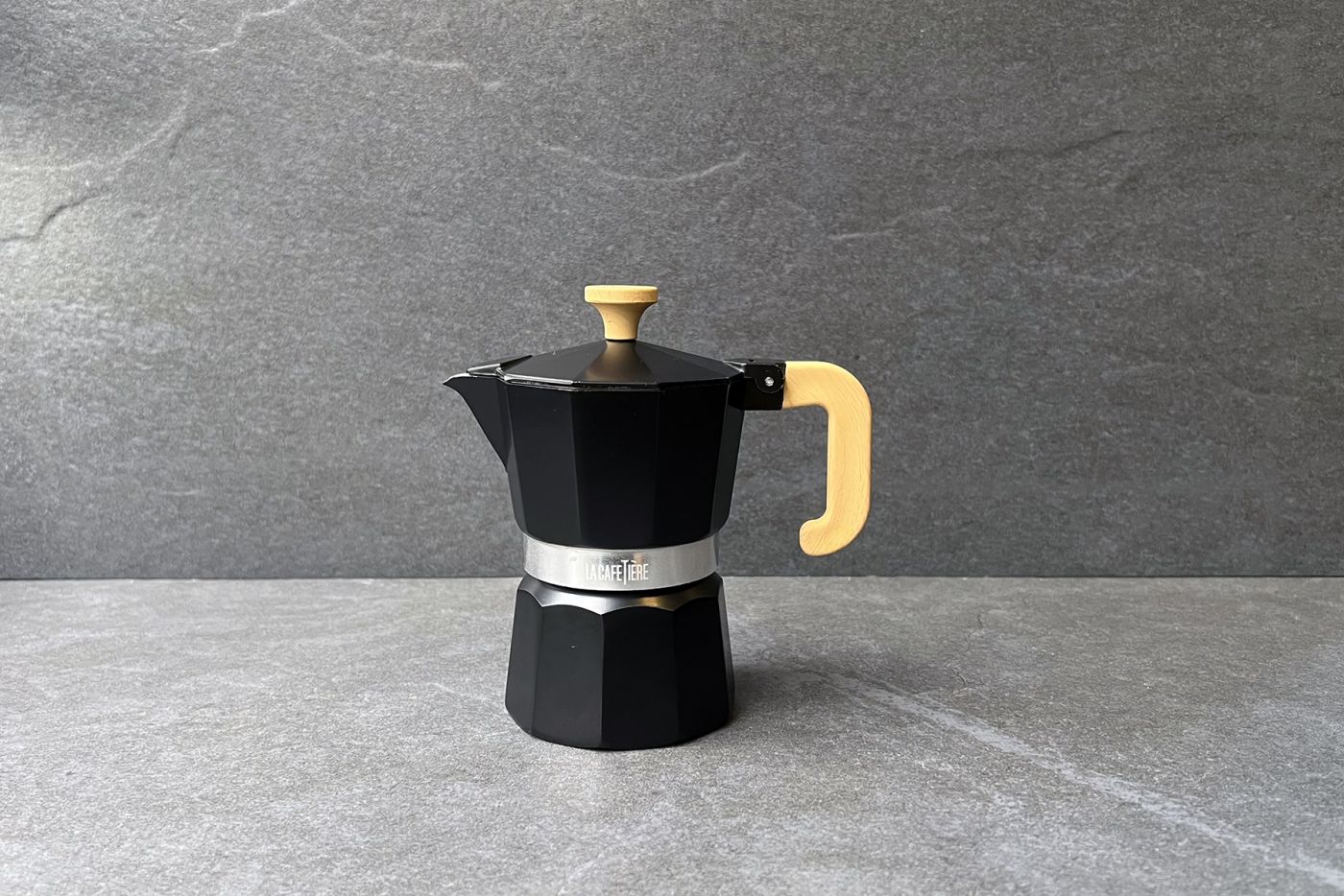 Venice Aluminium Espresso Maker 3-Cup Black
