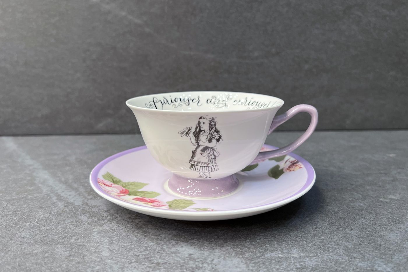 Colourful Alice In Wonderland Cup and Saucer V&A Alice