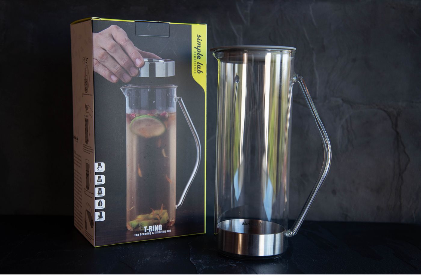 T-RING tea brewing & filtering set (French Press for tea