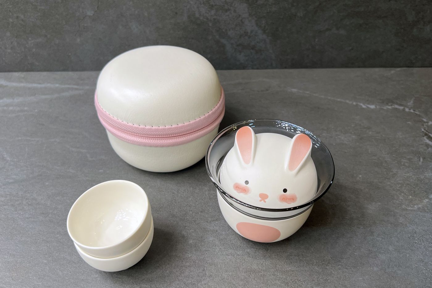 White Rabbit Tea Set with Travel Case