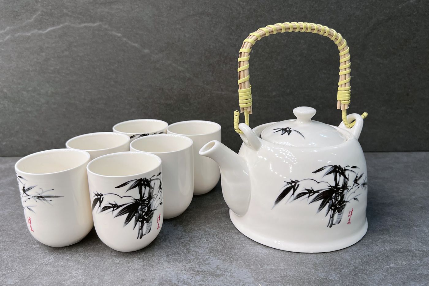 Bamboo Traditional Chinese Tea Set with Cups