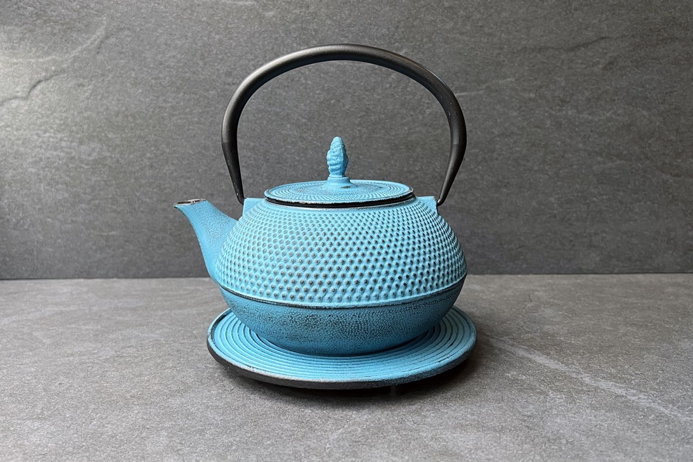 Arare Cast Iron Teapot Turquoise 1.2L