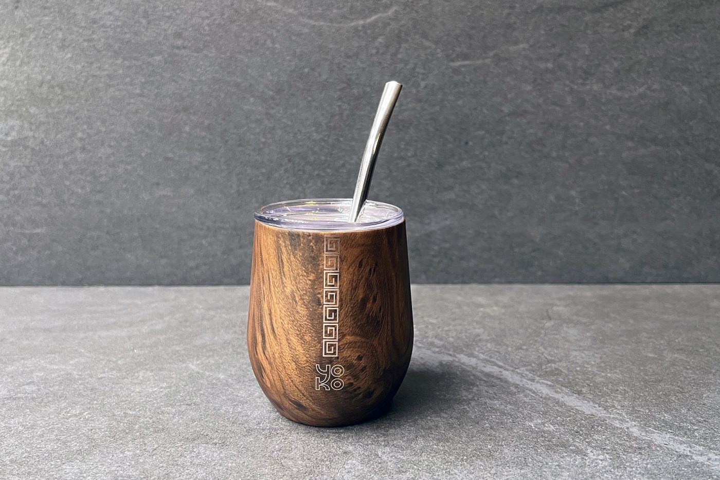 Wood Effect Yerbamate Cup and Straw