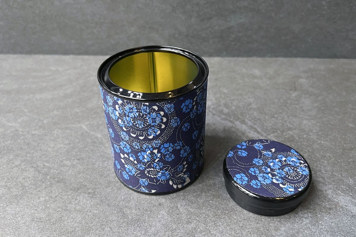 Saki Flower Japanese Washi Tea Caddy 100g
